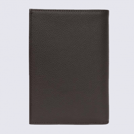 Portefeuilles Hexagona, portefeuilles pratique 2 volets mixte en cuir marron foncé