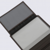 Portefeuilles Hexagona, portefeuilles pratique 2 volets mixte en cuir marron foncé