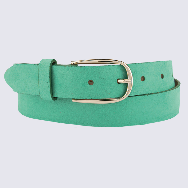 Ceinture Bernd Götz, ceinture tendance femme en cuir vert
