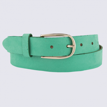 Ceinture Bernd Götz, ceinture tendance femme en cuir vert