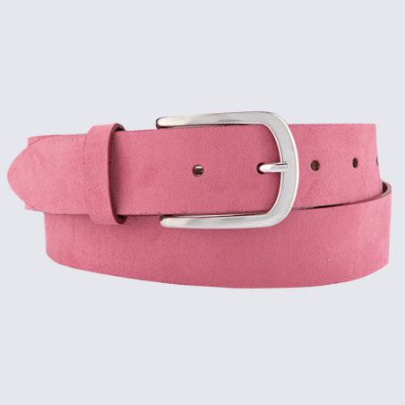 Ceinture Bernd Götz, ceinture tendance femme en cuir lisse vieux rose