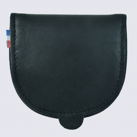 Porte-monnaie Frandi, petit porte-monnaie cuvette homme noir