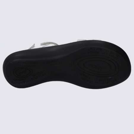 Nu-pieds Westland by Josef Seibel, nu-pieds femme à velcro en cuir blanc Nu-pieds Westland by Josef Seibel, nu-pieds femme à velcro en cuir blanc