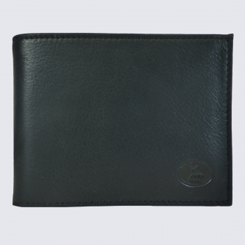 Portefeuille Frandi, petit portefeuille de haute qualité homme en cuir noir