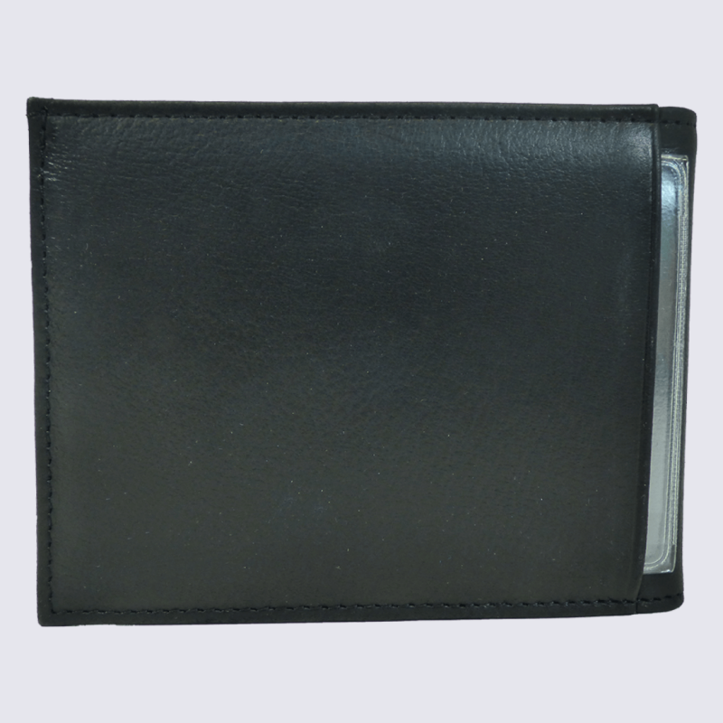 Portefeuille Frandi, petit portefeuille de haute qualité homme en cuir noir