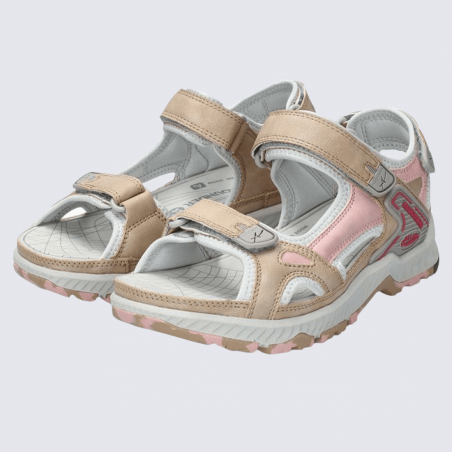 Sandales Allrounder, sandales à velcro sportives femme beige/rose