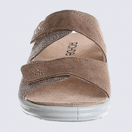 Mules Rohde, mules à brides femme imprimé métallisé beige/terre Mules Rohde, mules à brides femme imprimé métallisé beige/terre