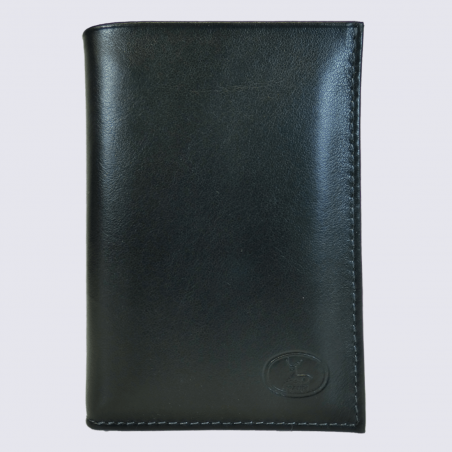 Portefeuille Frandi, portefeuille made in france homme en cuir chic noir