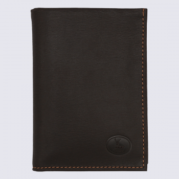 Portefeuille Frandi, portefeuille made in france homme en cuir authentique marron