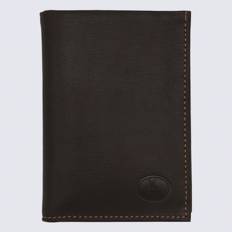 Portefeuille Frandi, portefeuille made in france homme en cuir authentique marron