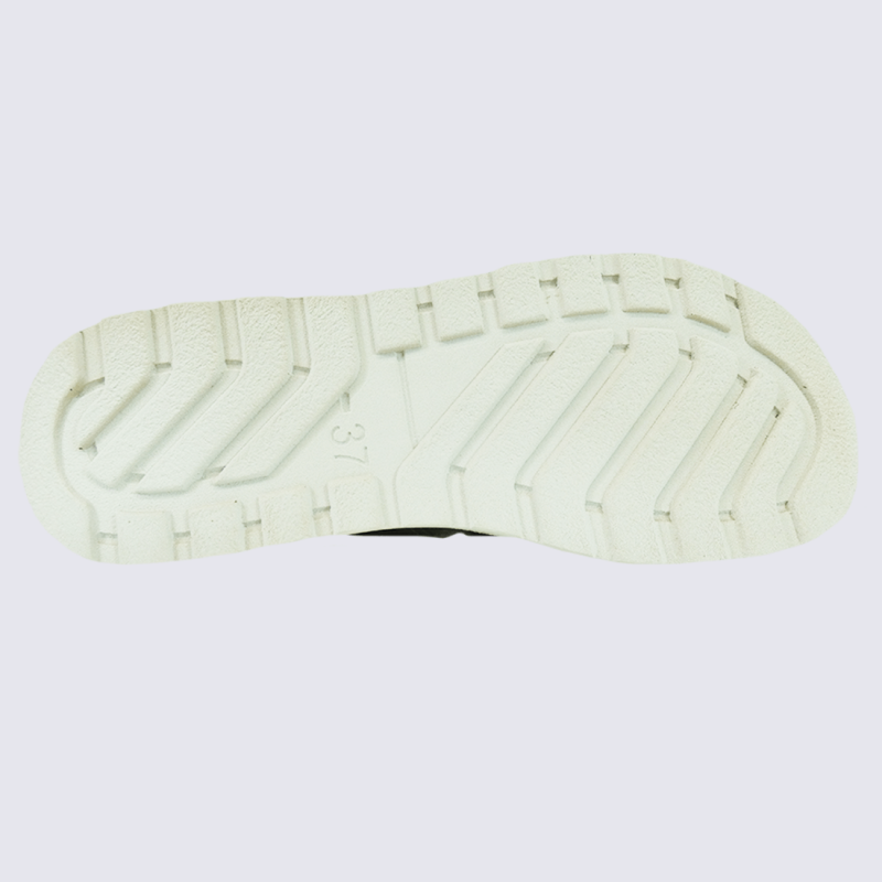 Mules Rohde, mules confortables à velcro femme en cuir blanc cassé