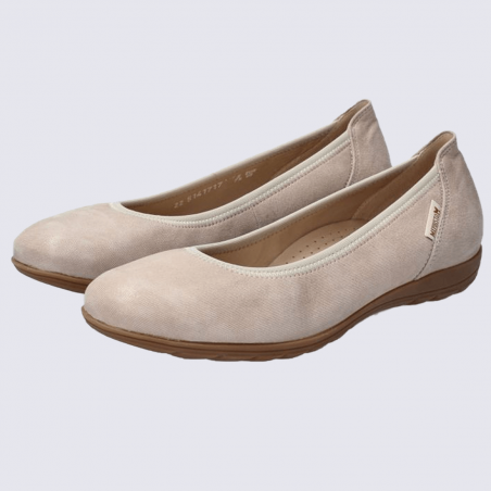 Ballerines Mephisto, ballerines confortables femme en cuir taupe clair