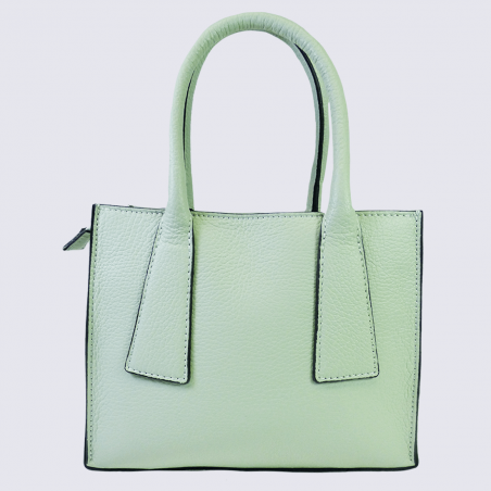 Sac à main Charlotte, sac à main tendance femme en cuir vert pastel