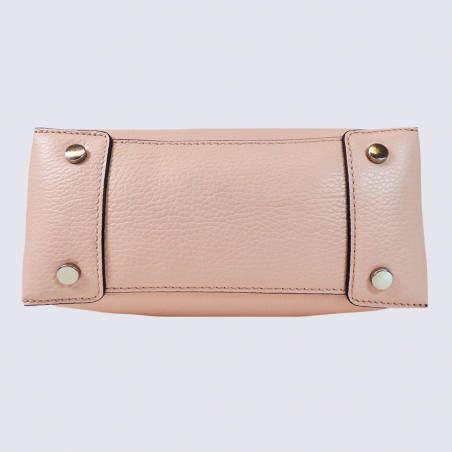 Sac à main Charlotte, sac à main tendance femme en cuir rose pastel