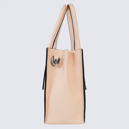 Sac à main Charlotte, sac à main tendance femme en cuir rose pastel