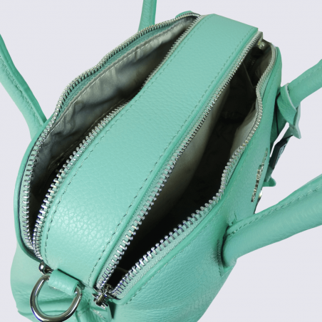 Sac à main Charlotte, sac à main tendance femme en cuir vert