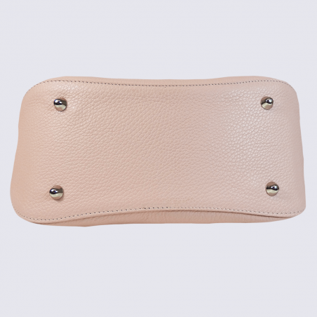 Sac à main Charlotte, sac à main tendance femme en cuir rose pastel