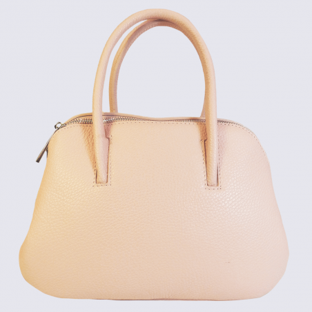 Sac à main Charlotte, sac à main tendance femme en cuir rose pastel