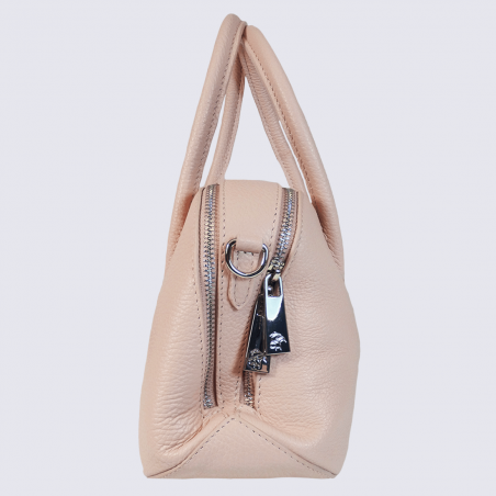 Sac à main Charlotte, sac à main tendance femme en cuir rose pastel