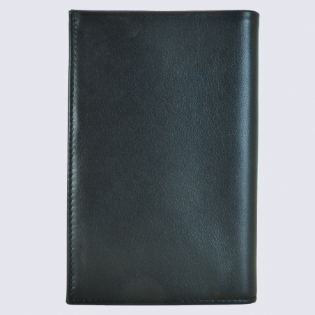 Portefeuille Frandi, portefeuille bicolore homme en cuir noir