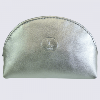 Porte-monnaie Frandi, porte-monnaie tendance femme en cuir argenté