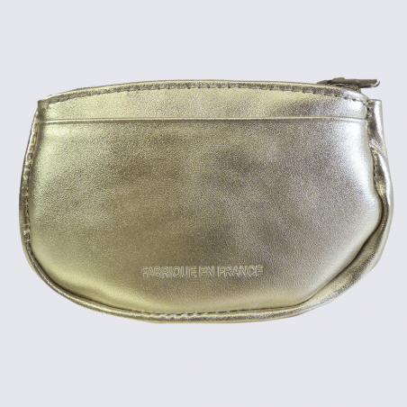 Porte-monnaie Frandi, petit porte-monnaie tendance femme en cuir doré