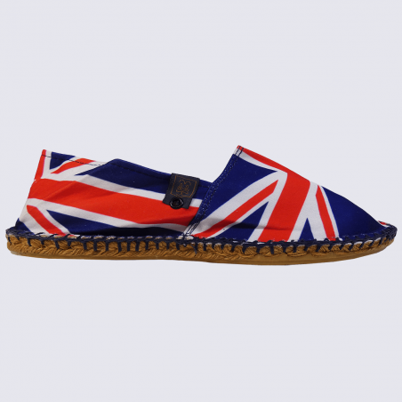 Espadrilles Made in France, espadrilles en toile de coton union jack