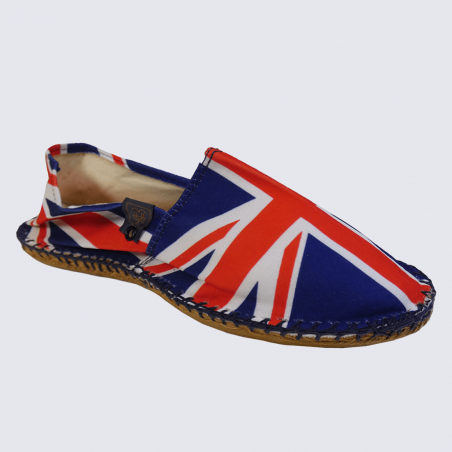 Espadrilles Made in France, espadrilles en toile de coton union jack