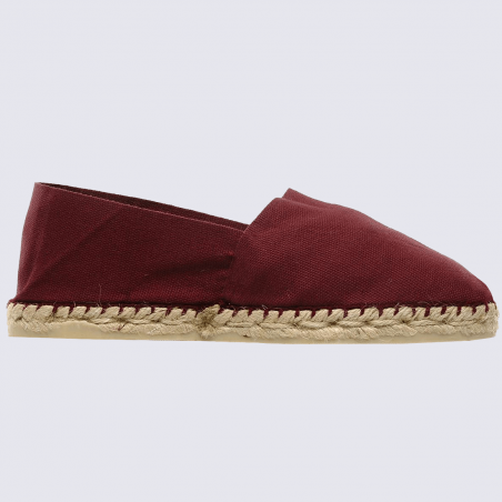 Espadrilles Made in France, espadrilles en toile de coton bordeaux