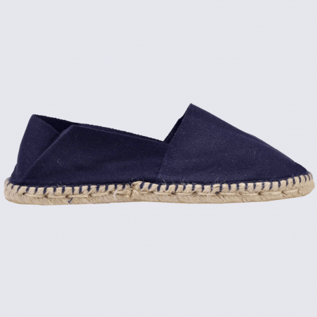 Espadrilles Made in France, espadrilles en toile de coton bleu marine