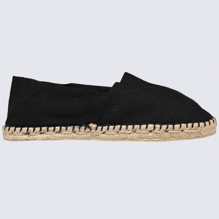 Espadrilles Made in France, espadrilles en toile de coton noir