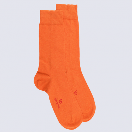 Chaussettes Doré Doré, chaussettes mode homme en coton orange