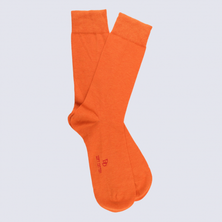 Chaussettes Doré Doré, chaussettes mode homme en coton orange