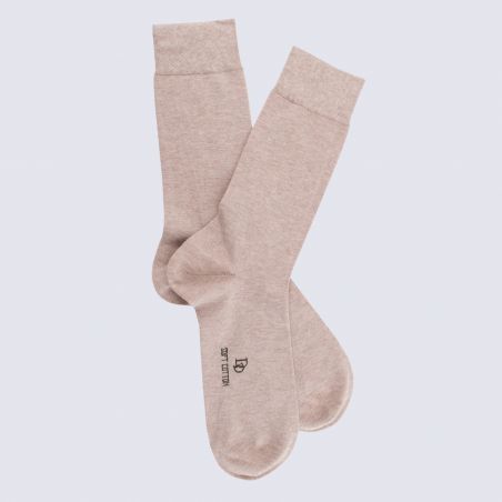 Chaussettes Doré Doré, chaussettes mode homme en coton beige