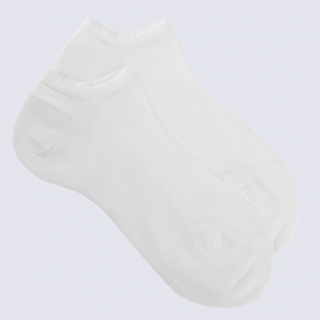 Socquettes Doré Doré, socquettes petite resille femme en coton blanc