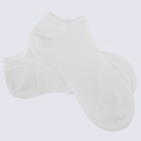 Socquettes Doré Doré, socquettes petite resille femme en coton blanc