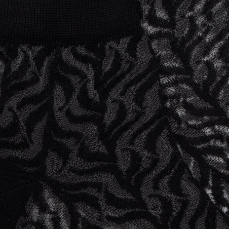 Chaussettes Doré Doré, chaussettes courtes brin avec transparence femme en coton noir