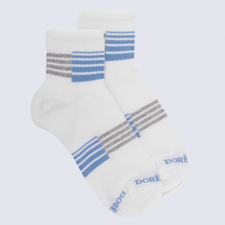 Chaussettes Doré Doré, chaussettes courtes sport femme en coton blanc