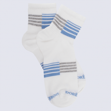 Chaussettes Doré Doré, chaussettes courtes sport femme en coton blanc