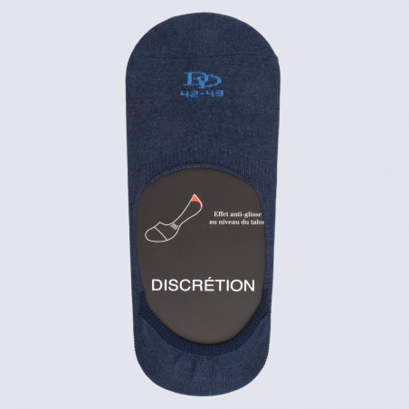 Socquettes Doré Doré, socquettes invisibles homme en coton égyptien bleu