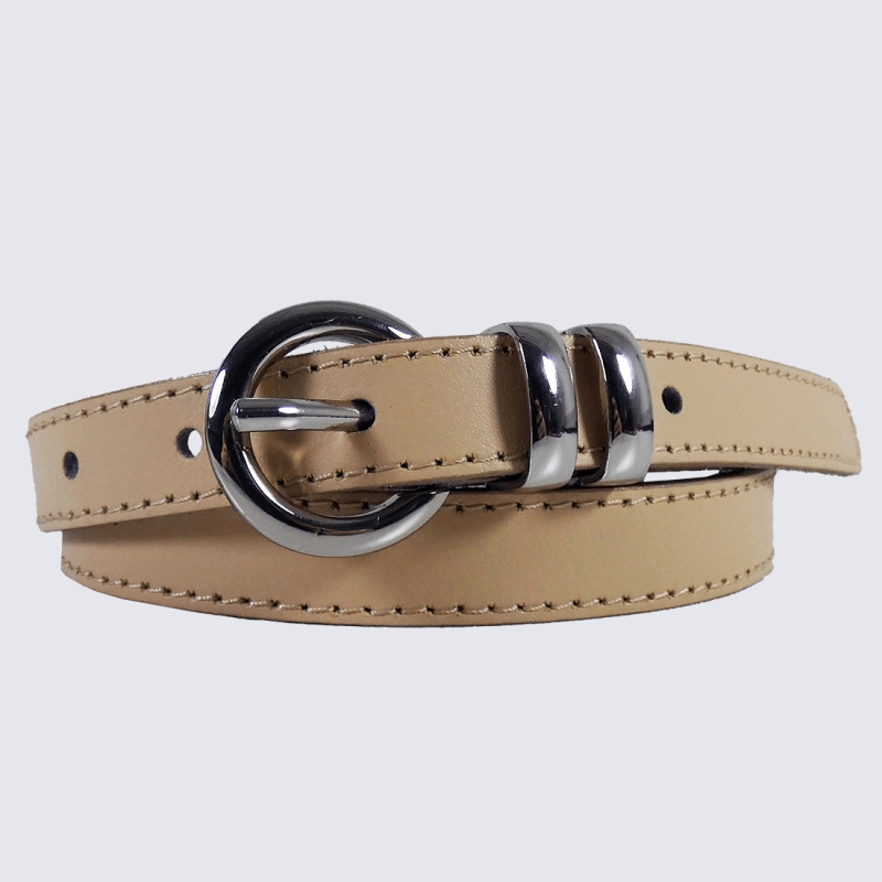 Ceinture Bernd Gotz ceinture en cuir tendance femme en cuir beige l Igert Maroquinier Dannemarie