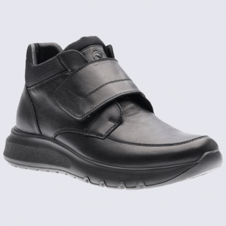 Chaussures Ara, chaussures velcro homme en cuir noir