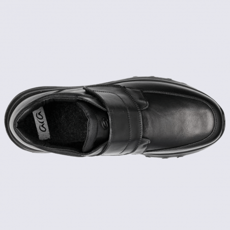 Chaussures Ara, chaussures velcro homme en cuir noir