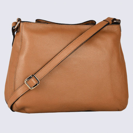 Sac bandouli re Etrier sac bandouli re femme en cuir camel