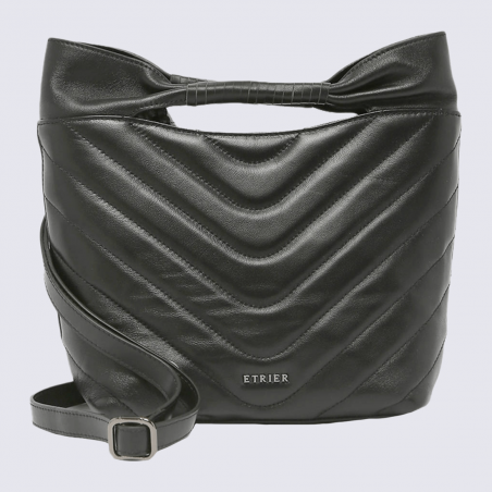 Sac à main Etrier, sac à main et bandoulière femme en cuir noir