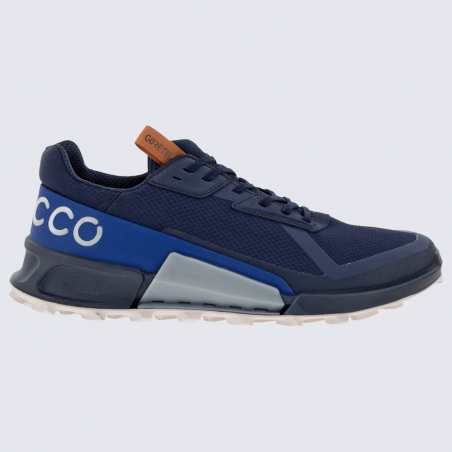 Baskets Ecco, baskets innovantes Gore-Tex homme en textile bleu