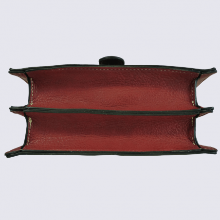 Petit sac à bandoulière Lulu Castagnette, petit sac à bandoulière motif léopard femme bordeaux