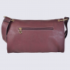Sac à bandoulière Lulu Castagnette, sac à bandoulière motif léopard femme bordeaux