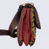 Sac à bandoulière Lulu Castagnette, sac à bandoulière motif léopard femme bordeaux