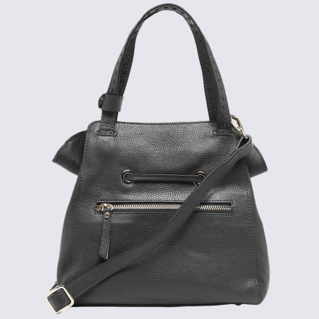 Sac à main Etrier, sac à main élégant femme en cuir noir